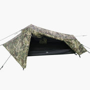Tienda BLACKTHORN GEN2 desplegada, modelo para una persona, vista delantera