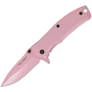 Navaja plegable TF-848 rosa con apertura asistida y filo liso