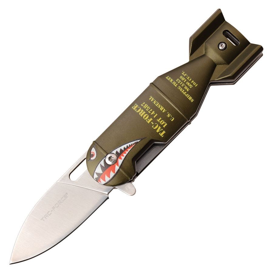 Navaja plegable negra con clip de bolsillo y hoja lisa (58 mm)