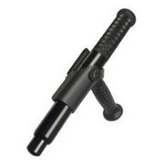 Funda negra de plástico para tonfa con clip metálico y seguro