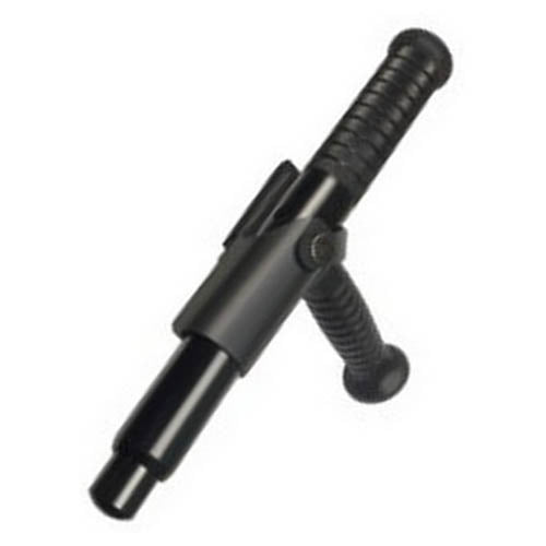 Funda negra de plástico para tonfa con clip metálico y seguro