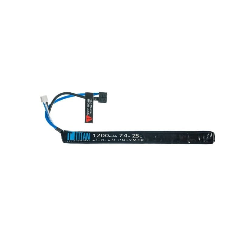 Batería Li-Pol 7,4V 1200mAh 25C con conector Dean-T en formato stick para réplicas AK