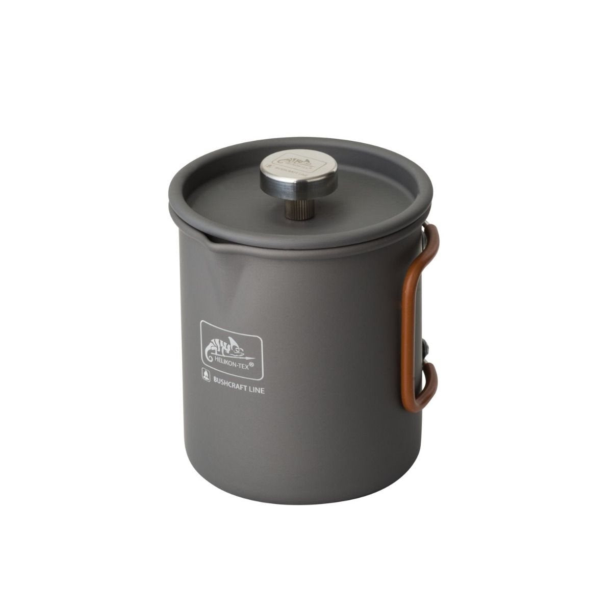 Cafetera CAMP con prensa francesa 600 ml gris, aluminio y asa plegable