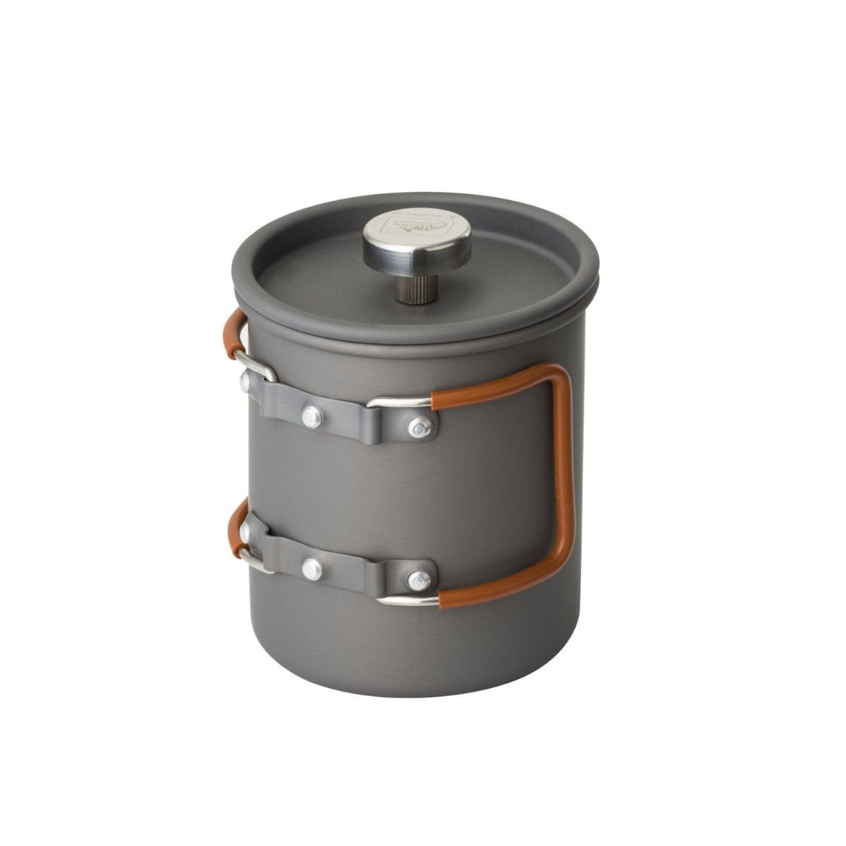 Cafetera CAMP con prensa francesa 600 ml gris, aluminio y asa plegable