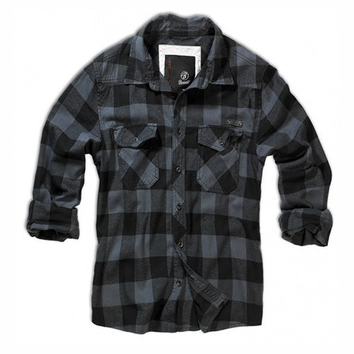Camisa a cuadros BRANDIT gris y negra