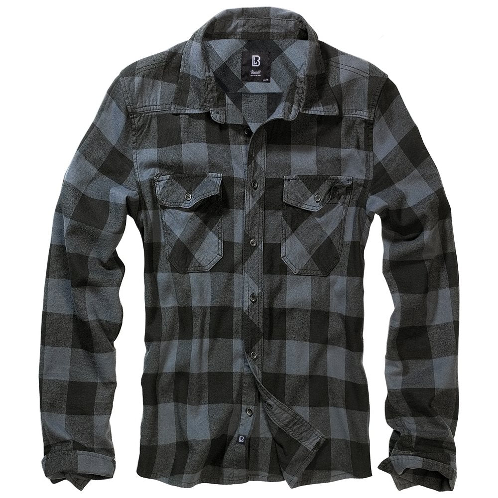Camisa a cuadros BRANDIT gris y negra