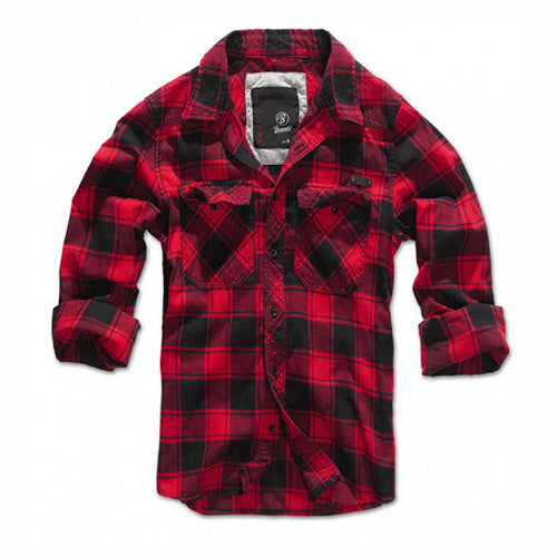 Camisa Brandit Check a cuadros negra - manga larga