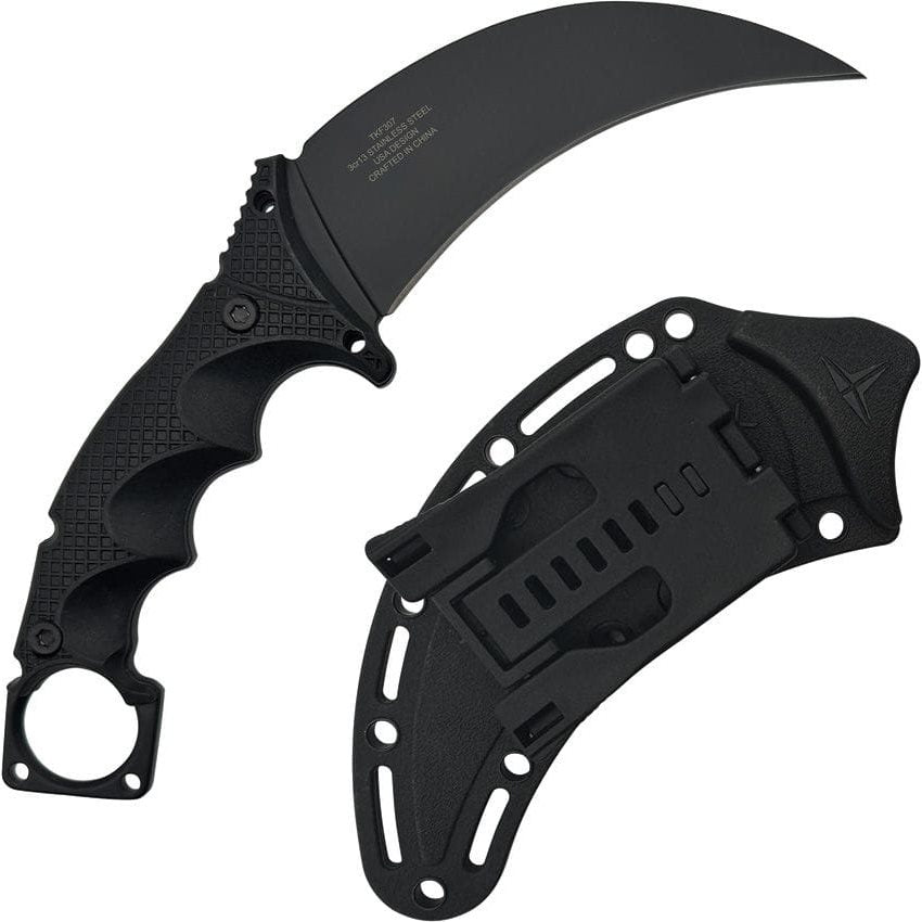 Cuchillo karambit MIDNIGHT negro con funda modular