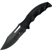 Cuchillo fijo OBSIDIAN negro con funda modular