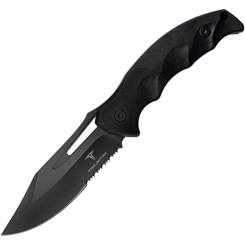 Cuchillo fijo OBSIDIAN negro con funda modular