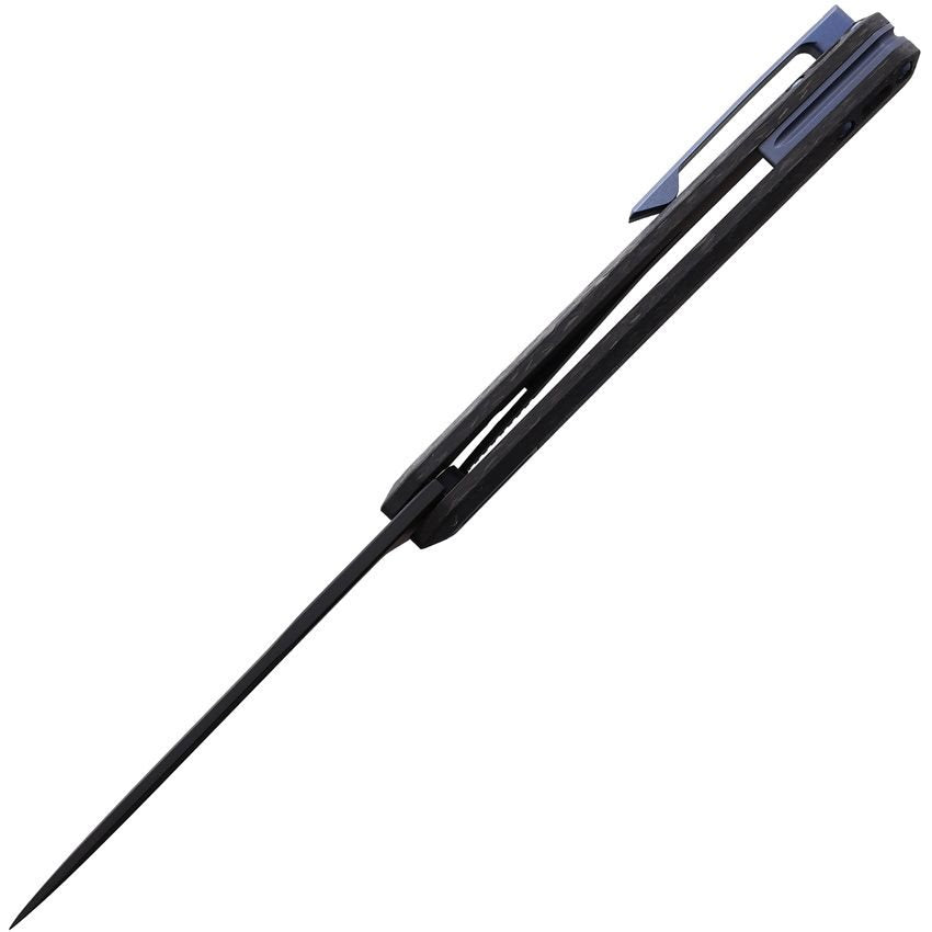 Navaja plegable TEKTO F2 BRAVO con hoja Drop point D2 y mango de fibra de carbono