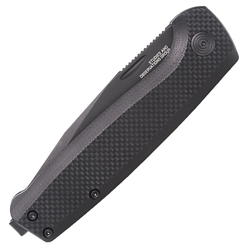 Navaja plegable TERMINUS SJ Blackout con hoja Drop Point en acero D2 y empuñadura G10