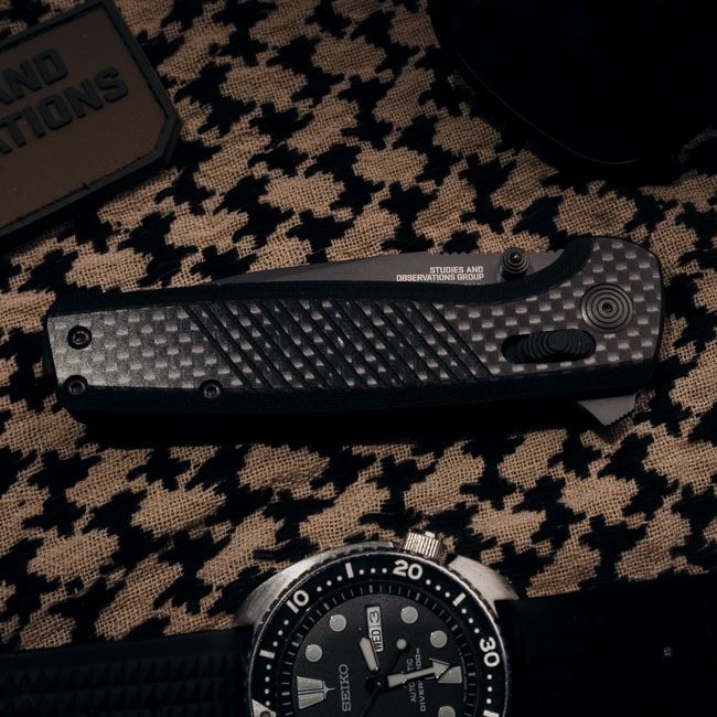 Cuchillo plegable TERMINUS XR LTE con hoja CPM S35VN y mango carbono y G10