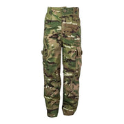 Pantalones infantiles COMBAT multicam con cremallera, botón y múltiples bolsillos