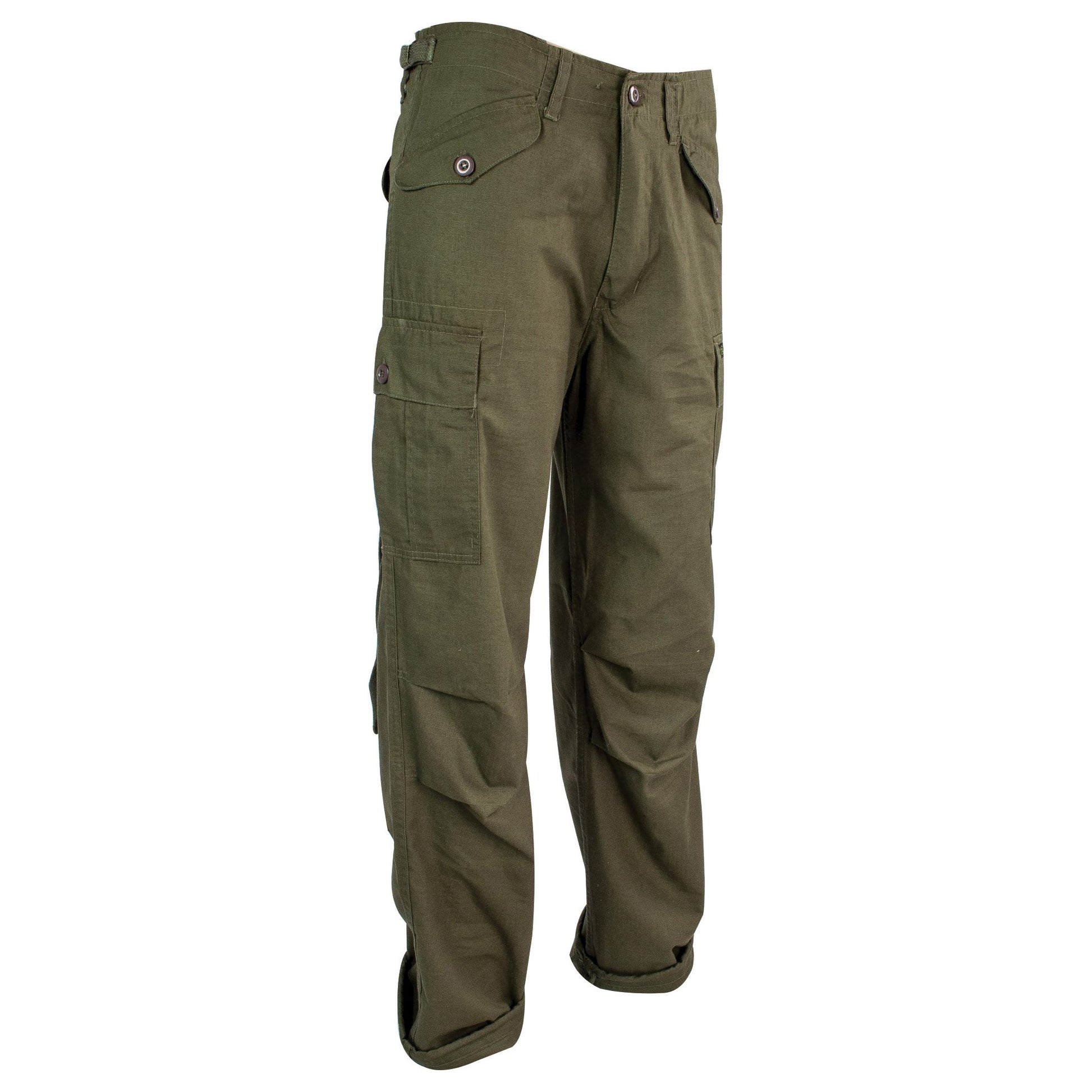 Pantalones M65 estilo militar rip-stop verdes