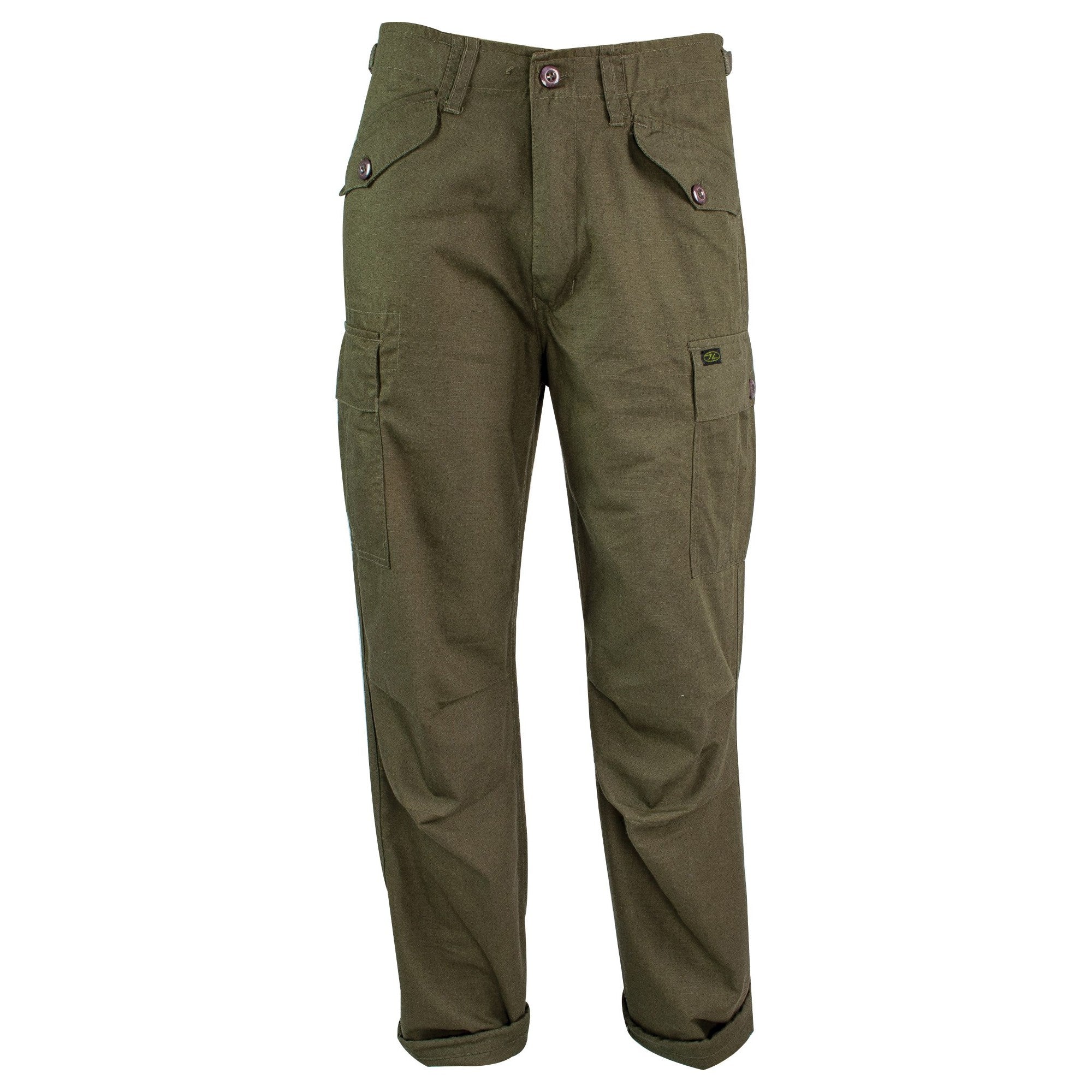 Pantalones M65 estilo militar rip-stop verdes