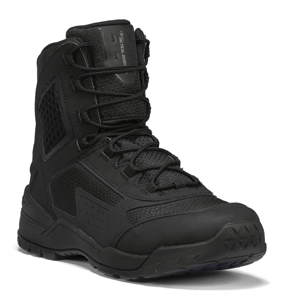 Botas tácticas ULTRALIGHT 7" negras, parte superior cuero nylon TPU, amortiguación EVA