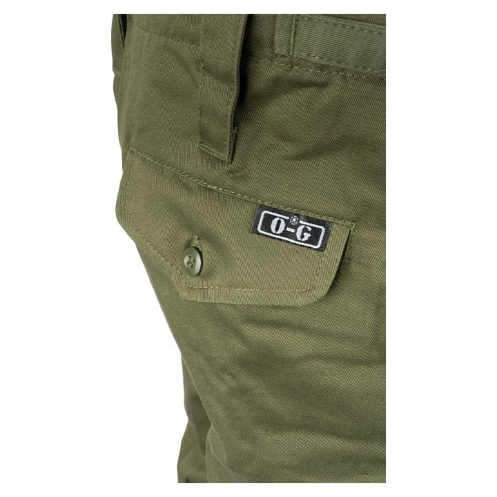 Pantalones Mil-Com verdes de algodón grueso preencogido