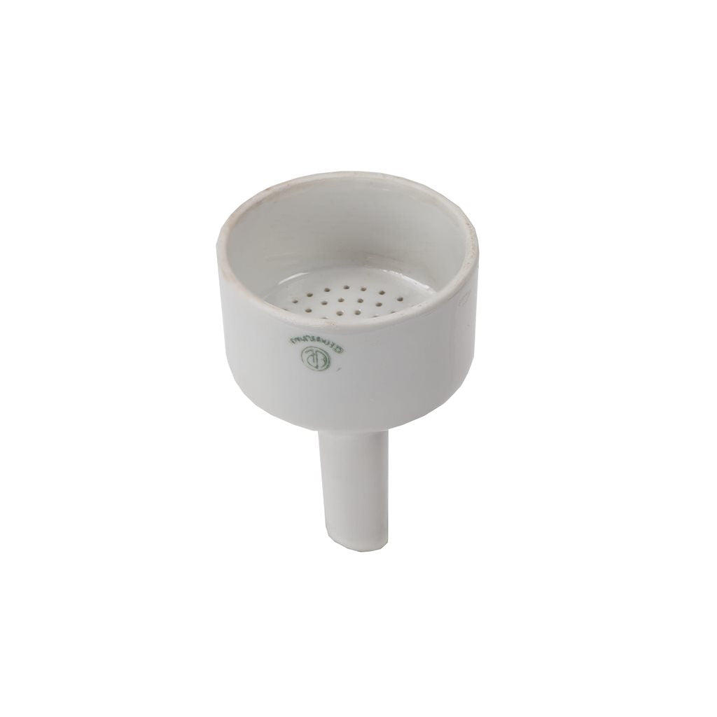 Embudo Büchner de porcelana pequeño con criba