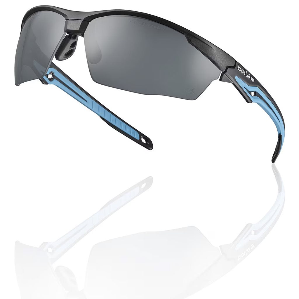 Gafas de protección TRYON montura azul lentes ahumadas polarizadas PLATINUM