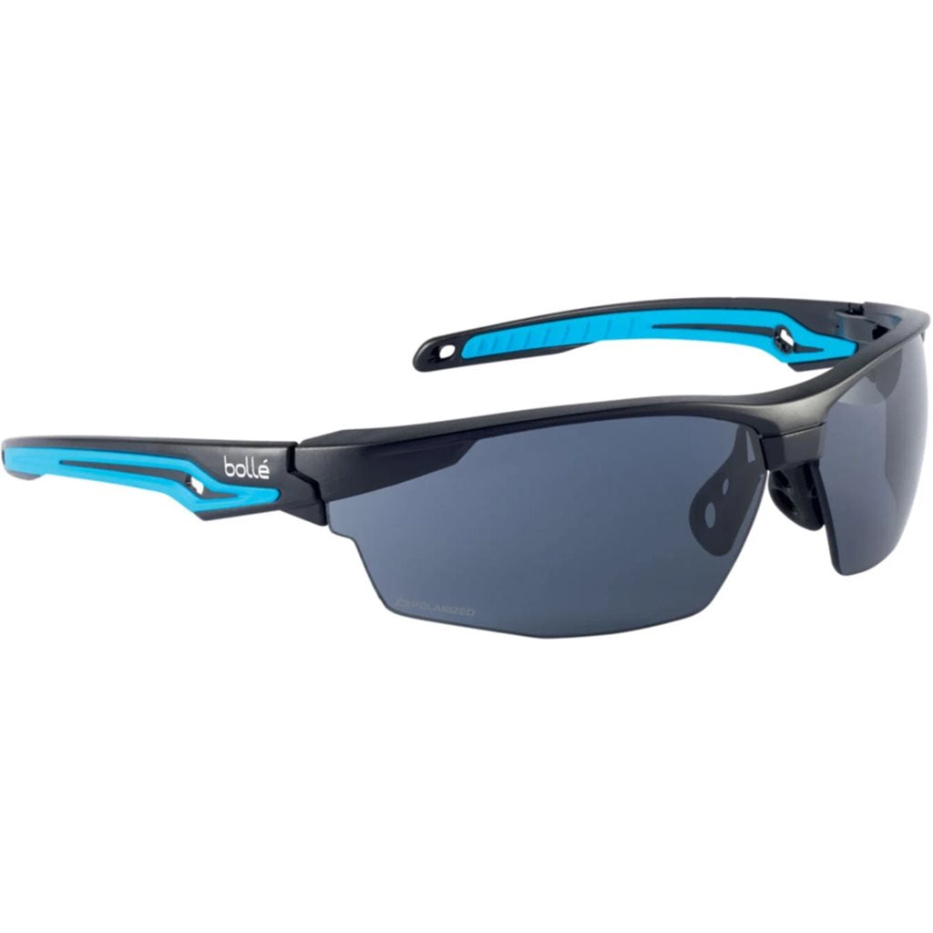 Gafas de protección TRYON montura azul lentes ahumadas polarizadas