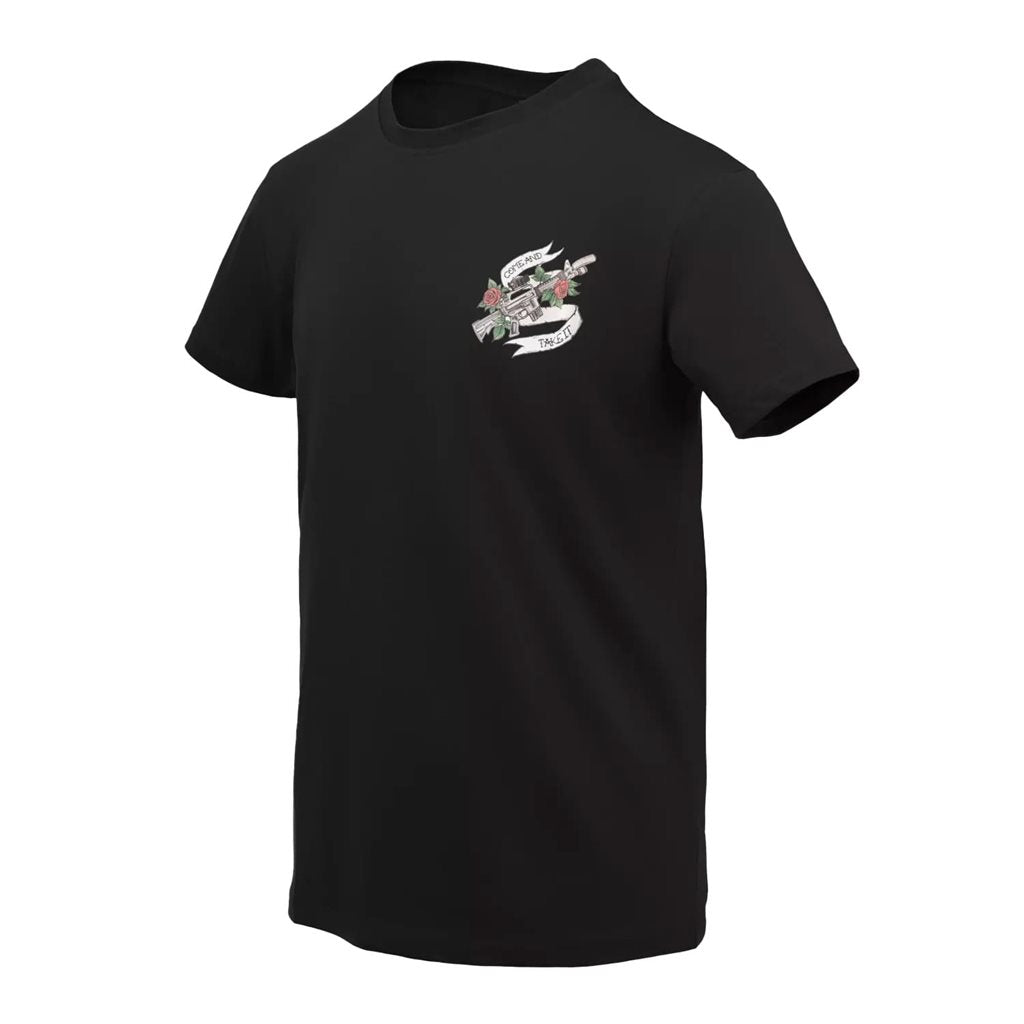 Camiseta negra COME AND TAKE IT Helikon-Tex vista frontal