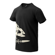Camiseta negra con diseño de esqueleto de camaleón Helikon-Tex