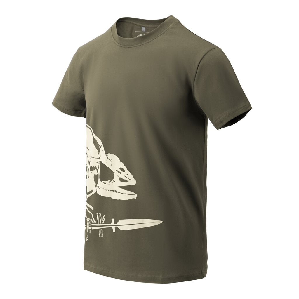 Camiseta esqueleto camaleón verde