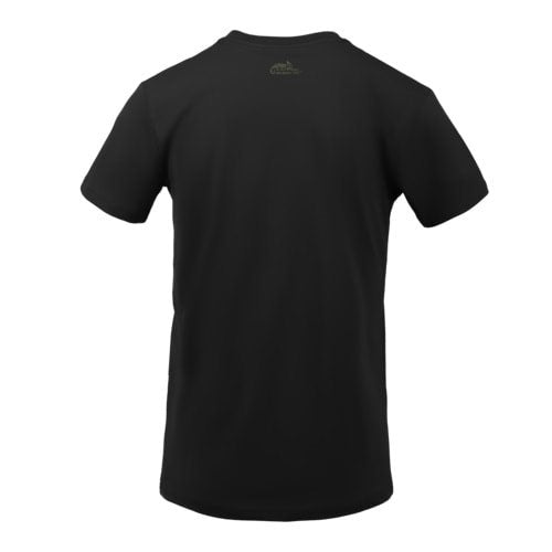 Camiseta negra con motivo del fusil FN FAL, corte clásico y estampado resistente