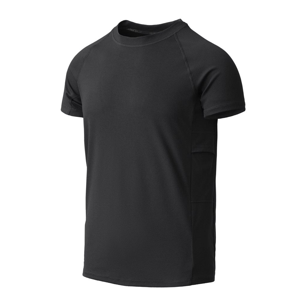 Camiseta técnica QUICK DRY negra de poliéster, secado rápido y alta transpirabilidad
