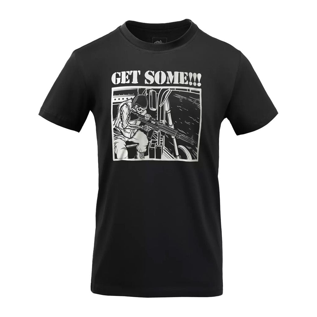 Camiseta negra GET SOME! de algodón Helikon-Tex