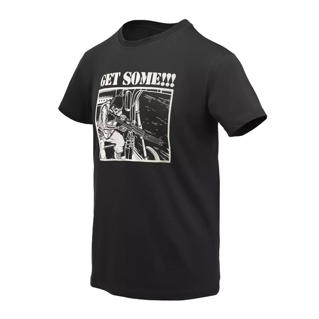 Camiseta negra GET SOME! de algodón, corte clásico