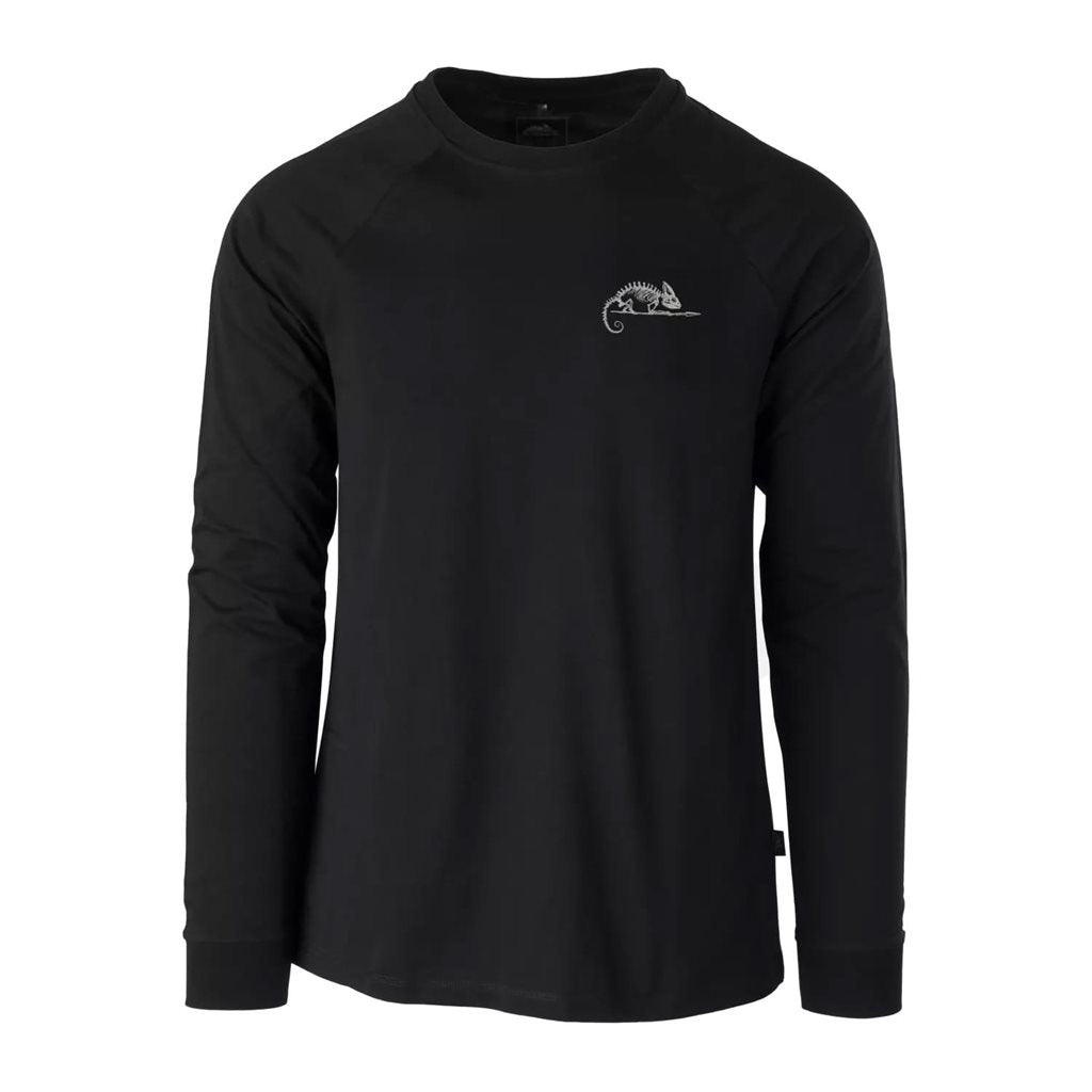 Camiseta HELIKON-TEX LOGO negra de manga larga