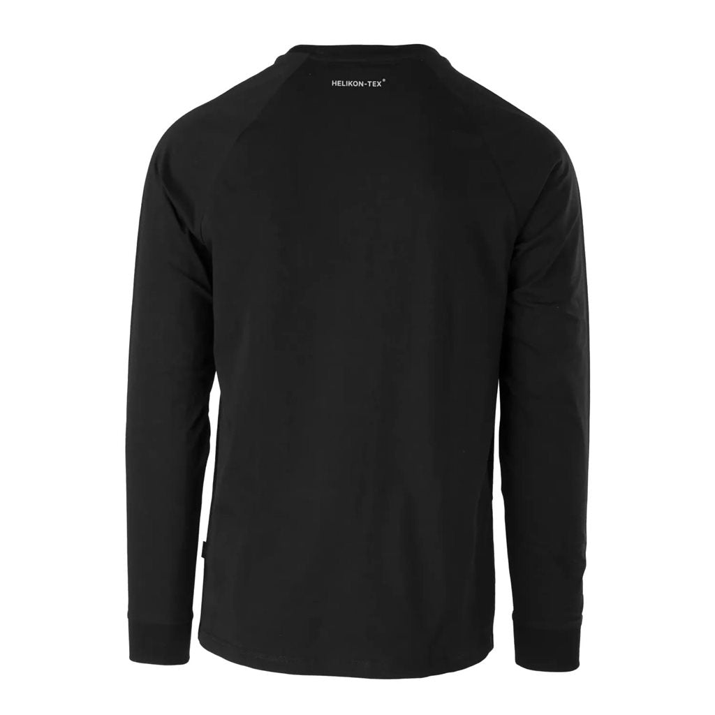 Camiseta HELIKON-TEX LOGO negra de manga larga