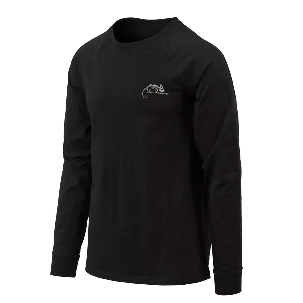 Camiseta HELIKON-TEX logo manga larga negra