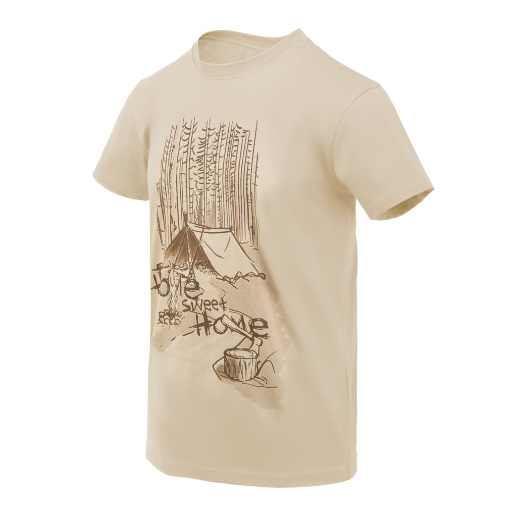 Camiseta khaki con texto HOME SWEET HOME de Helikon-Tex