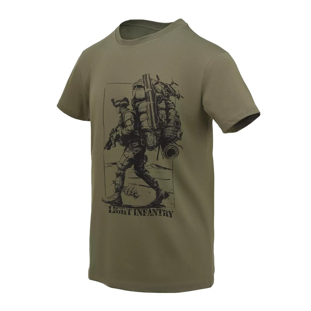 Camiseta Helikon-Tex LIGHT INFANTRY khaki de algodón manga corta