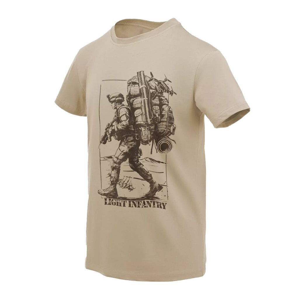 Camiseta KHAKI LIGHT INFANTRY de algodón por Helikon-Tex