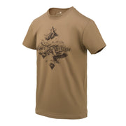Camiseta Mountain Stream caqui, algodón, manga corta, con estampado 'JOURNEY TO PERFECTION'
