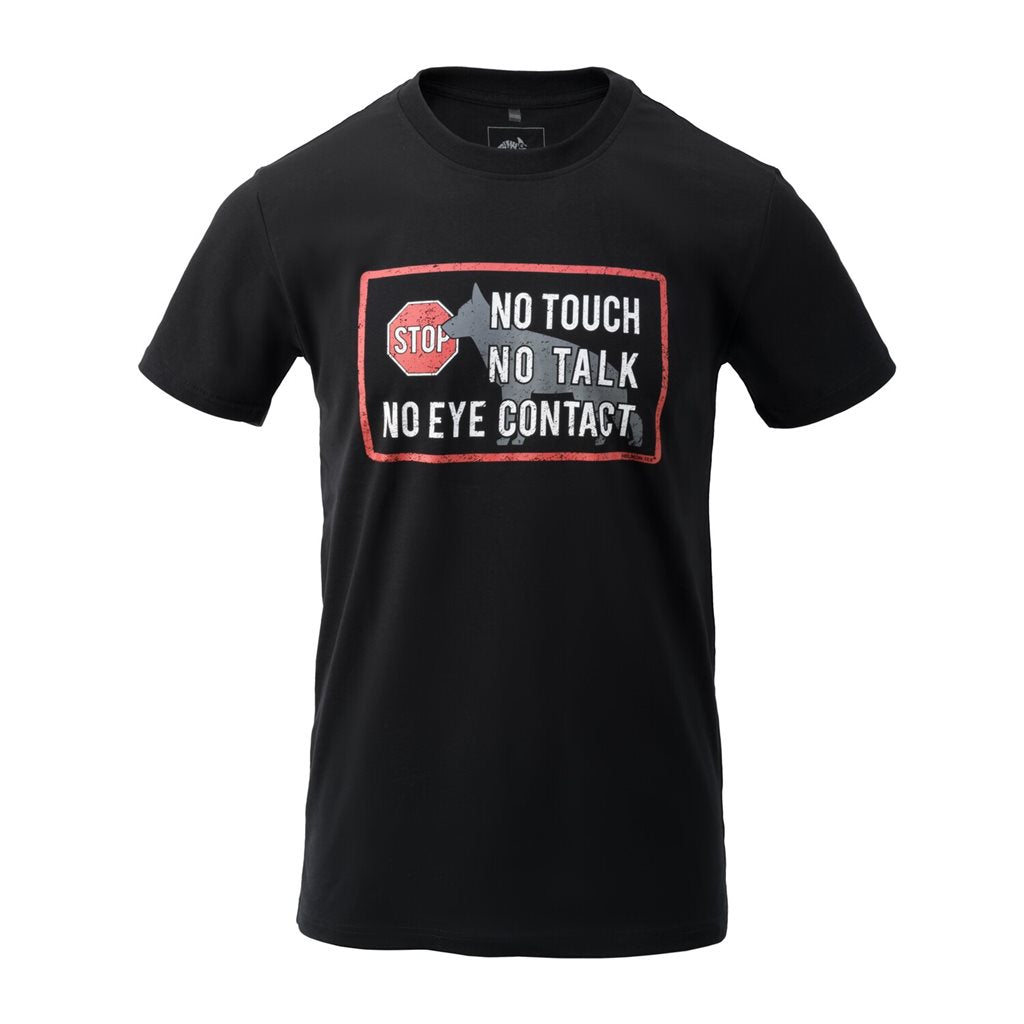Camiseta Triko K9 NO TOUCH negra con estampado resistente