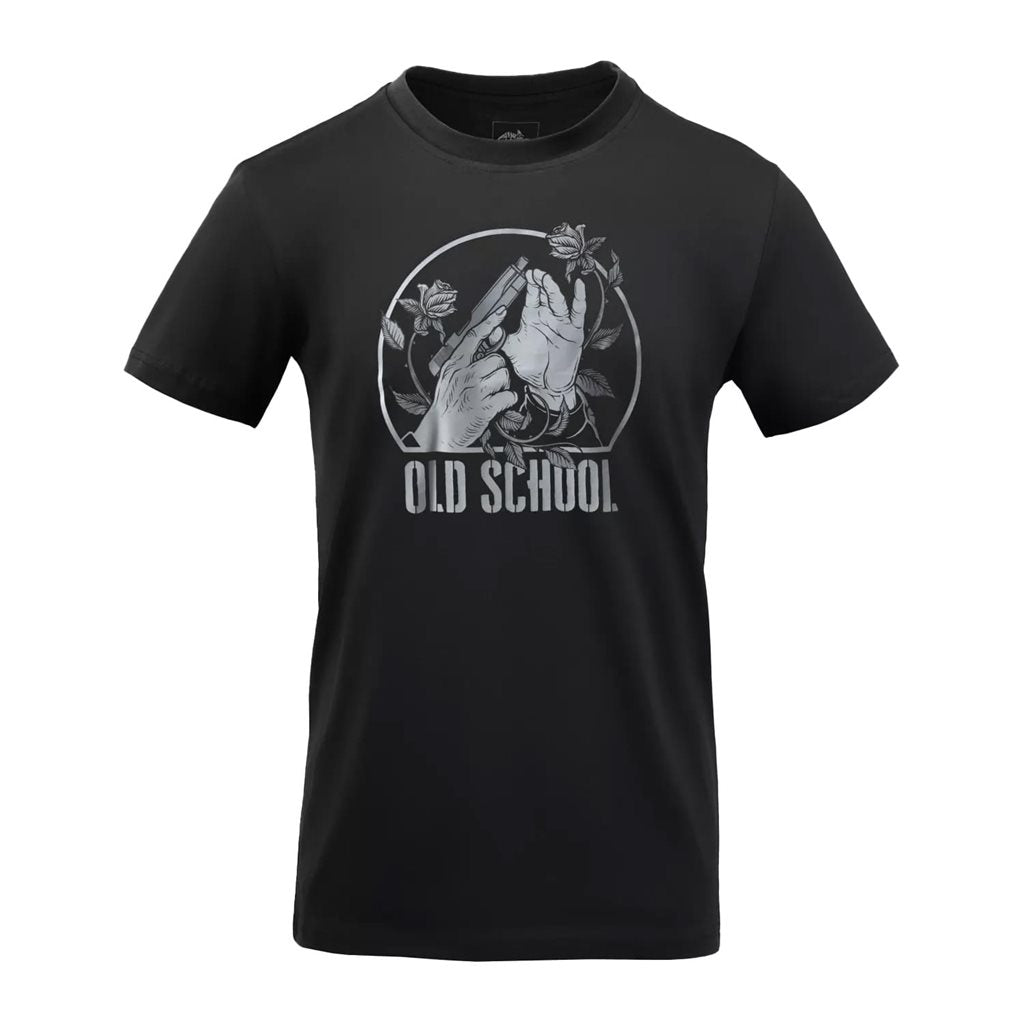 Camiseta OLD SCHOOL negra de algodón - Helikon-Tex