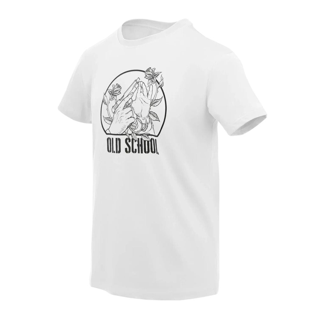 Camiseta OLD SCHOOL blanca Helikon-Tex - vista frontal