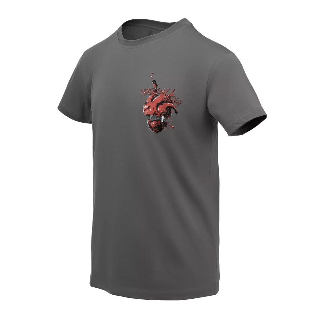 Camiseta 'PROBLEM SOLVED!' Helikon-Tex en algodón, corte clásico y tejido de mayor gramaje