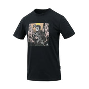 Camiseta negra SKELETON con motivo táctico de calavera