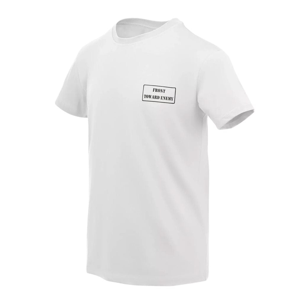 Camiseta blanca FRONT TOWARD ENEMY de algodón, corte clásico, marca Helikon-Tex