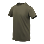 Camiseta verde estilo militar de manga corta con corte clásico y algodón de gramaje reforzado