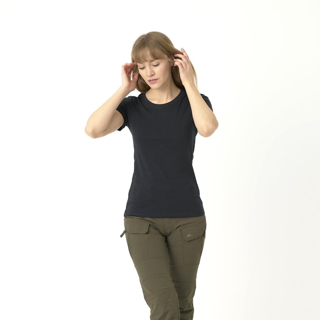Camiseta mujer Helikon-Tex Classic verde 100% algodon transpirable resistente