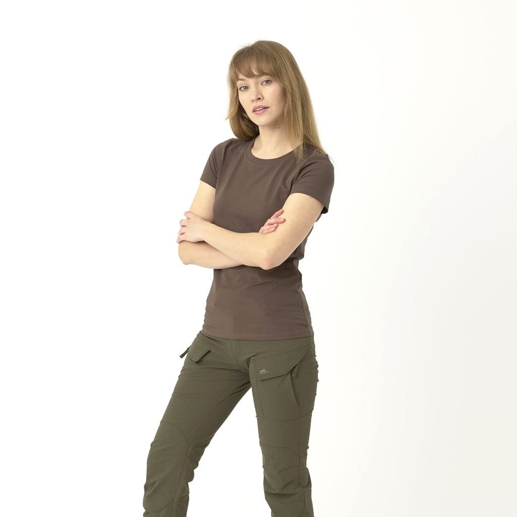 Camiseta mujer Helikon-Tex Classic verde 100% algodon transpirable resistente