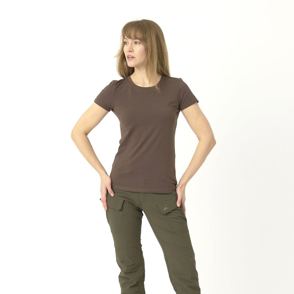Camiseta mujer Helikon-Tex Classic verde 100% algodon transpirable resistente