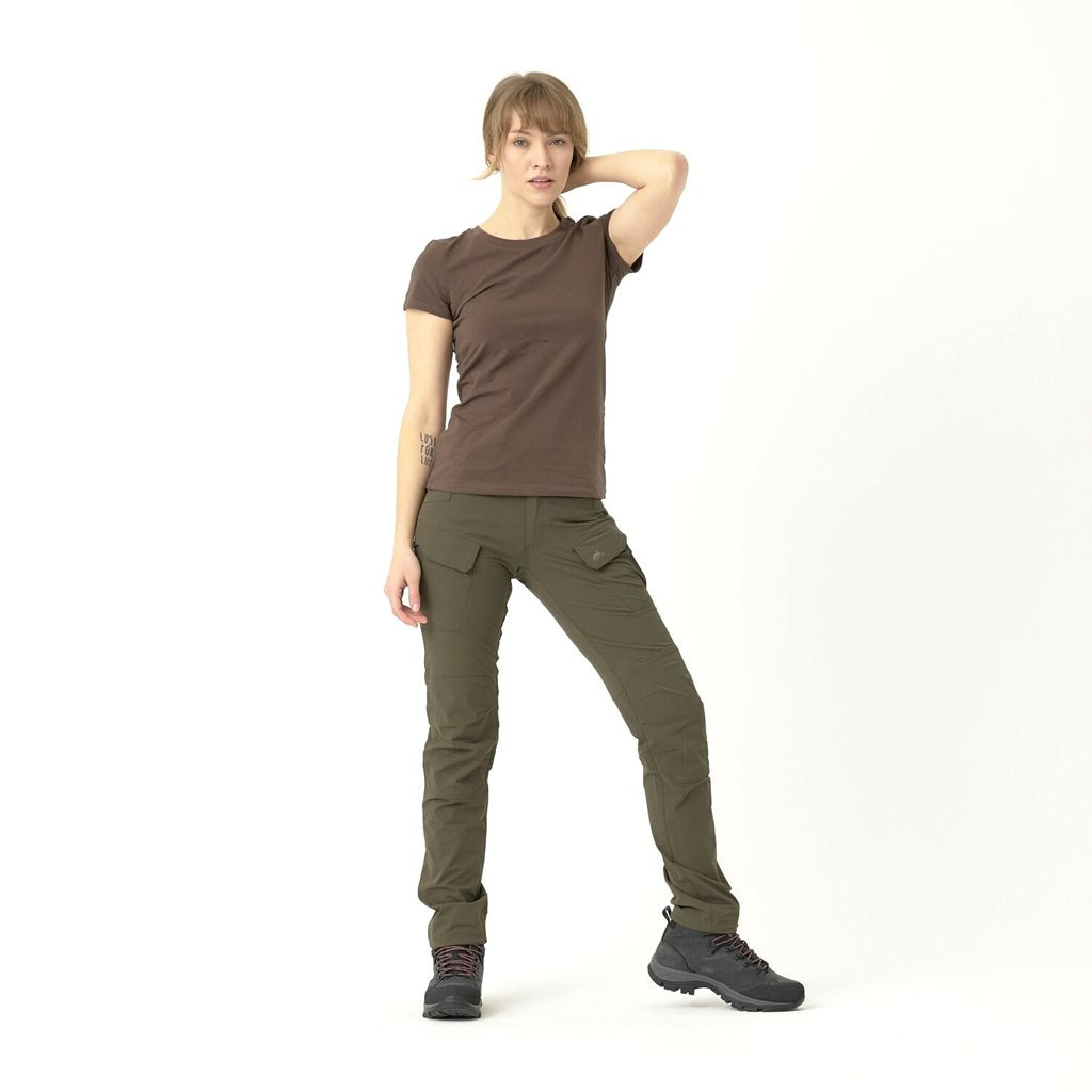 Camiseta mujer Helikon-Tex Classic verde 100% algodon transpirable resistente